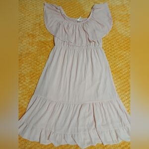 Chic Light Pink Ruffle Mini Dress